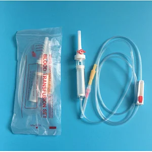 Blood Transfusion Set 150cm with flushbulb and 18G needle