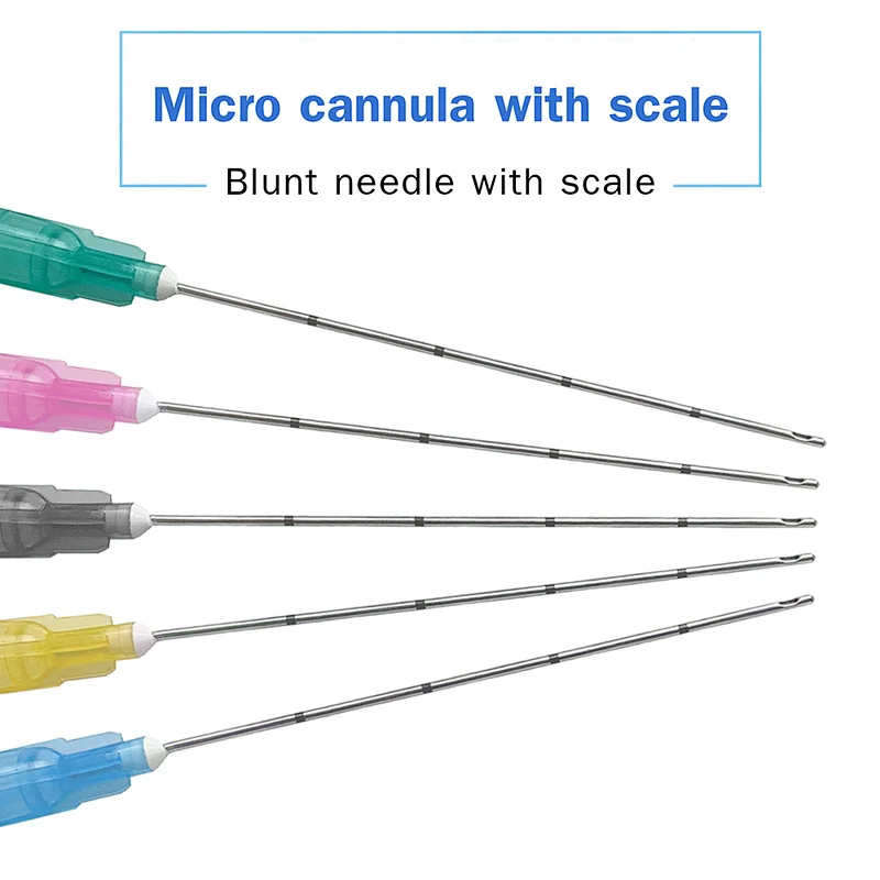 micro canule naald 25G50mm voor Koreaanse Bonetta hyaluronzuur dermale vuller injectie;