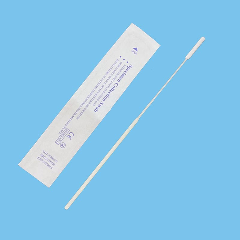 Medical Disposable Specimen Collection Sterile Nylon Flocked Nasopharyngeal Swab Throat Oral Nasal Swab