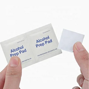 customized 70% isopropyl alcohol prep pad for skin cleaning before injection