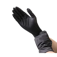 Disposable 9inch 8mil organge black diamond pattern industrial safety nitrile gloves
