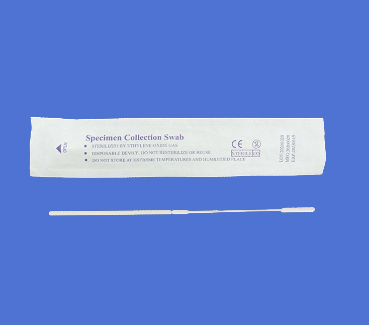 Medical Disposable Specimen Collection Sterile Nylon Flocked Nasopharyngeal Swab Throat Oral Nasal Swab