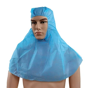 Disposable Nonwoven Muslim Cap white/blue big head cover