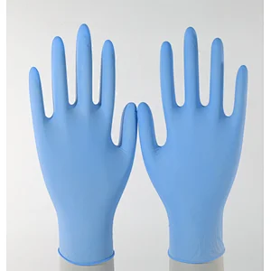 Disposable working gloves blue waterproof nitrile gloves powder free gloves for medical use