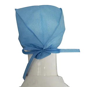 Doctor cap with ties Disposable nonwoven surgical cap with ties surgeon cap for hospital and food industry