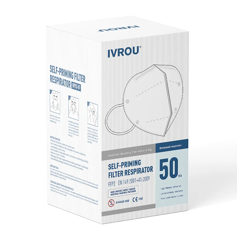 IVROU FFP2 maschera certificato CE maschera di tipo pieghevole IRYS-01 (non medica)