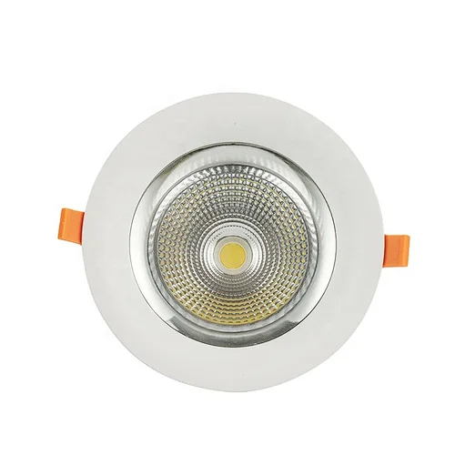 Modern home IP44 10w 15w 20w 30w 40w round aluminum plastic concealed wall led downlight
