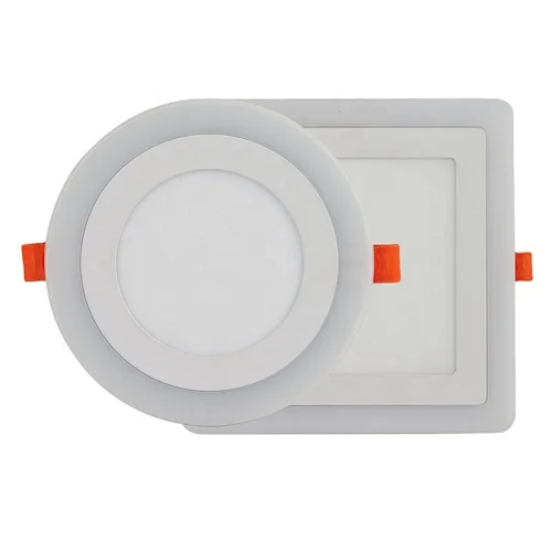 Commercial residential smd aluminum 3000k 4000k 6000k lamp 6 watt round square ip44 led ceiling light  panel