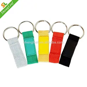 Key Rings, Nylon Webbing Fob with Silicone Thumb Pad, Assorted Colors - Printable.