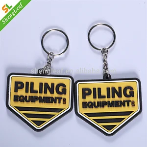 trademark label sign pvc soft rubber keychains