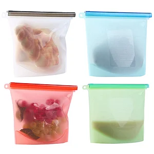 Airtight Zip Seal Reusable Silicone Food Storage Bag