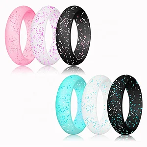 Fashion colorful PVC and Silicone finger Ring exo-friendly silicone rings