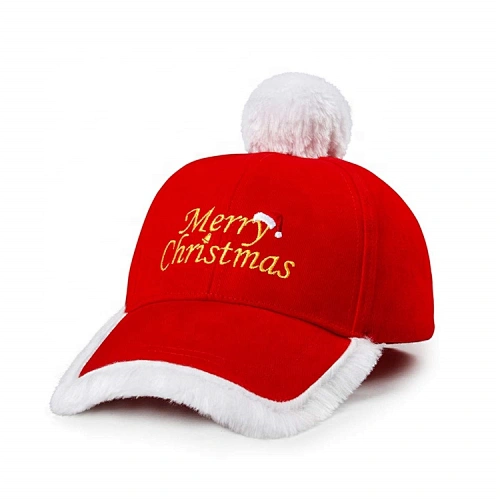 Christmas Products , Christmas Navidad Hat, Christmas Cap Christmas Decoration Supplies Cotton or Polyester OEM 1 Color SL-CG001