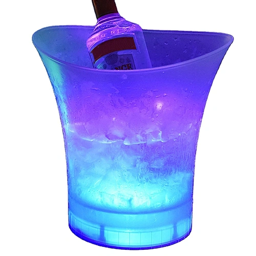 Nightclub Champagne Bars Night Party Waterproof Plastic Light Up  Whiskey Beer LED Ice Bucket