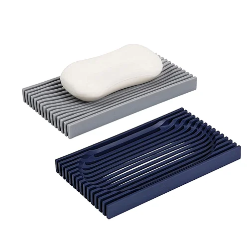 Kitchen Cleaning Brush Storage Rack Silicone Drain Box Bathroom Storage Box Non-Slip Soap Tray Dish holder