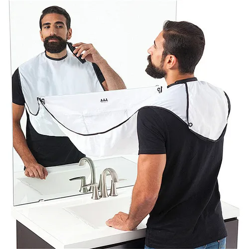 cheap bulk Transparent Suction Cup Creative Male Shave front bathroom sink Beard Catcher Care Clean Hair Holder plastic  Apron