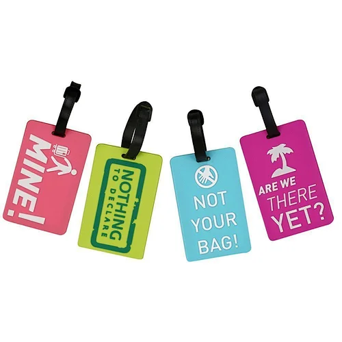 Candy Color Luggage Label Mixed Design Luggage Bag Tags ID Address Holder Set