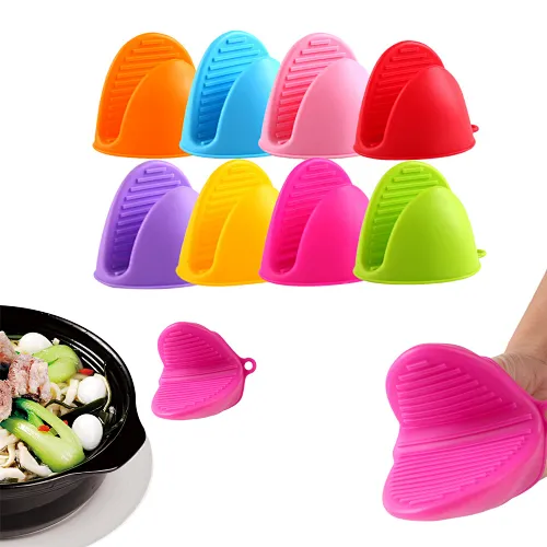 Cooking Baking Kitchen Gadget Microwave Oven Silicone Heat Insulation oven Mitts Anti Scalding Pot & lid holders sets Bowl Clip