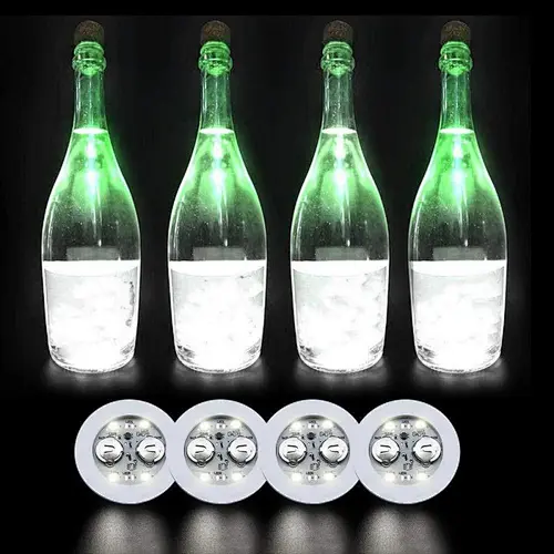 Nightclub Bar Party Vase Decor Glow Bottle glass beer custom acrylic cheap colorfu led car light up coaster for drinks
