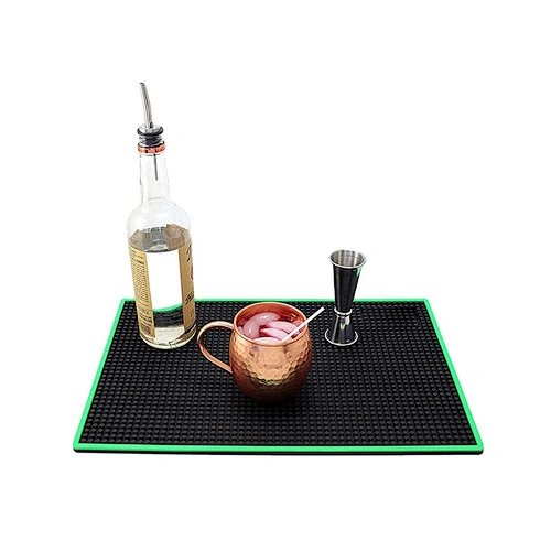 free sample simple design  customized print logo led soft rubber silicone pvc counter beer bar table mat