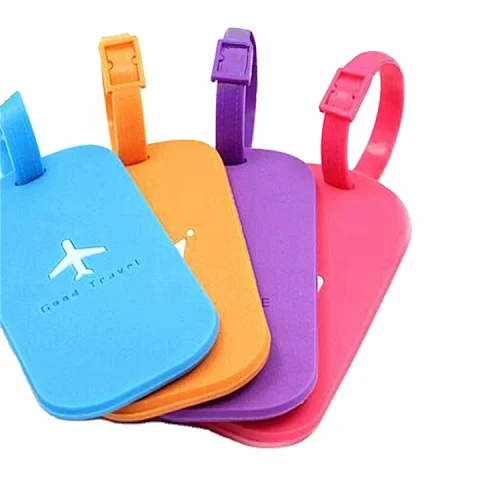 Promotion Item Bag Hang Tag Rubber Luggage Tags PVC Plaid(ae存量)