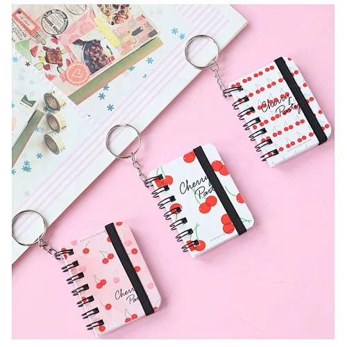 Customized Paper Mini Notebook Keychain Cheapest  Customer's Logo Acceptable Promotion,keychain Souvenir Gifts OEM