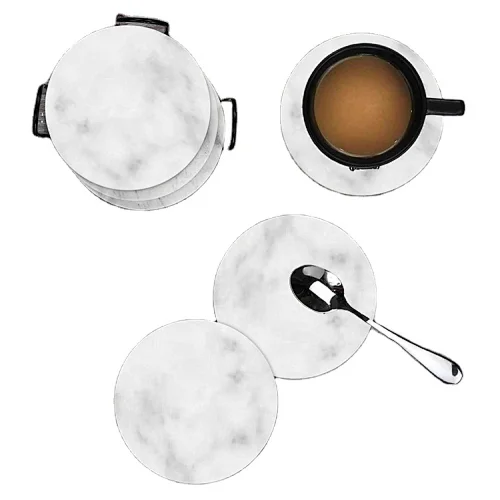 2020 New Products Blank White Stone  Marble Coasters for Drinks