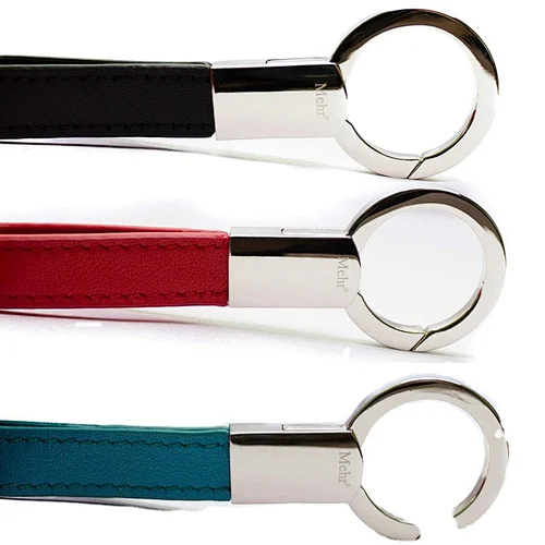 new arrival custom Multi-ring Keychain Classic pu Leather tassel sublimation Key Chain