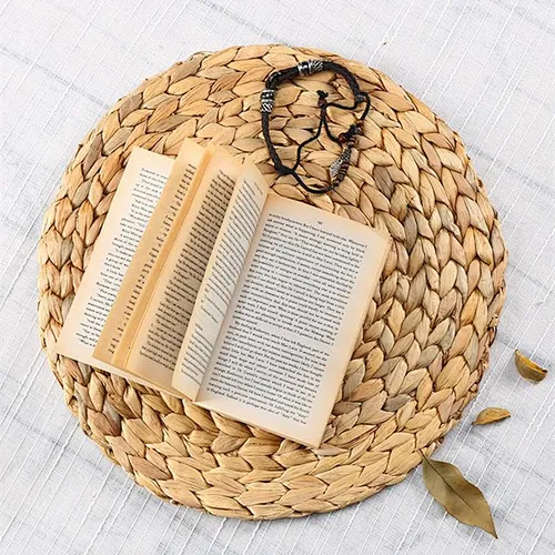Wholesale Natural Round Water Hyacinth table round linen Woven rattan Placemats