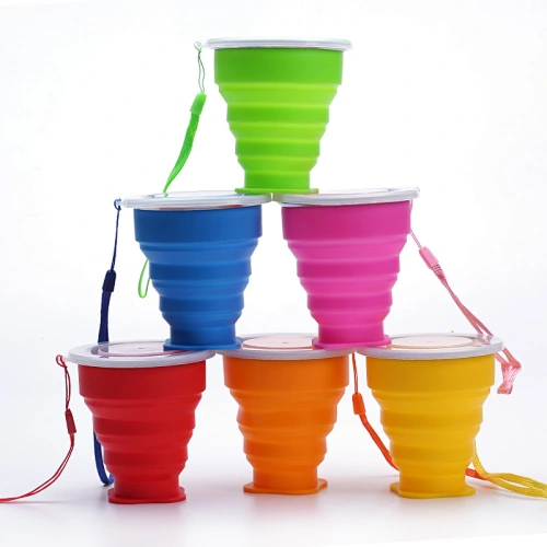 Folding Cup PortableRetractable Collapsible Water Travel Coffee Tea silicon Mug Outdoor Camping Silicone rubber drinking Cup