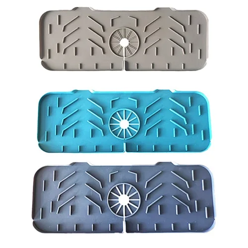 Kitchen Bathroom Surround Durable Drip Protector Splash Countertop Silicone silicon Drying Sink Faucet water catcher mat
