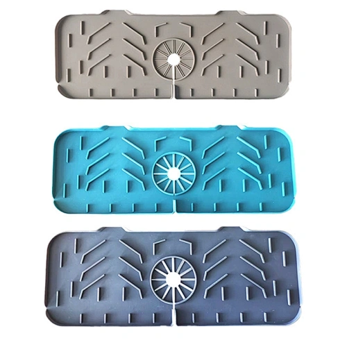 Kitchen Bathroom Surround Durable Drip Protector Splash Countertop Silicone silicon Drying Sink Faucet water catcher mat