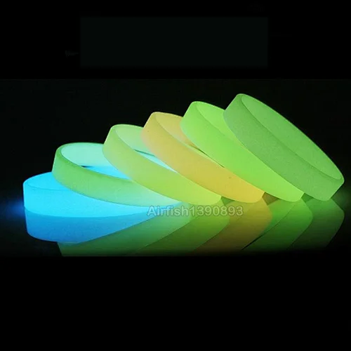 Men Women Teen Sports Rubber wristband Glow In Dark Party Concert Hand Bands Bangle Accessories Luminous Silicone Bracelet