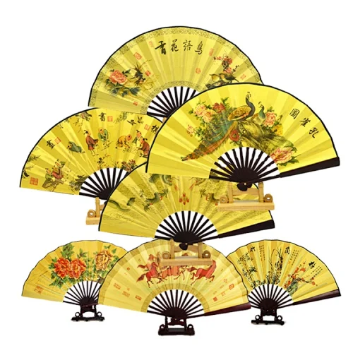 new arrival Custom Printed Bamboo Hand Held Folding Fans japanese bamboo promotional folding fan stand