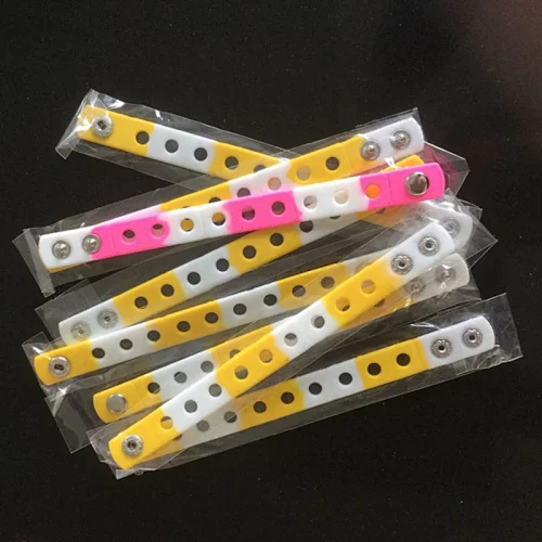 gift popular trinket kids shoe charms cute Cuff PVC 17color 18cm soft rubber Bracelet  girl Wristnbands silicone