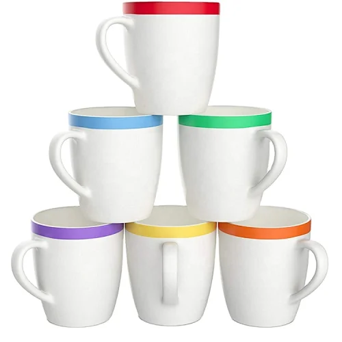 wholesale custom white cute ceramic sublimation 10 oz coffee tea cup warmer mug