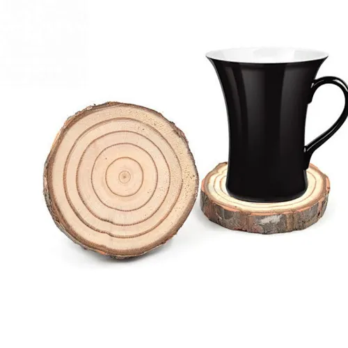 wholesale custom blank  Natural Round  Cup Tea Coffee Mug Drinks Holder glass Table Mat Wooden Coasters For Drinks