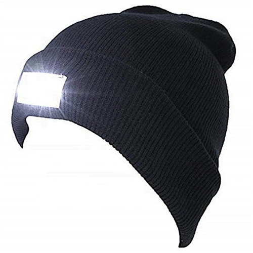 2017 Best design of Knit Beanie hard hat with led light
