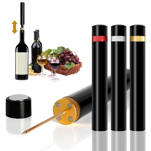 Air Pump Opening Tool Stainless Steel Pin Cork Remove Air Pressure Wine Corkscrew electric Wine Bottle Opener set