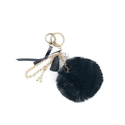 wholesale new fashion Tower Pendant Fashion Fur Bag accessories  bouffalant plush plastic key chains charms