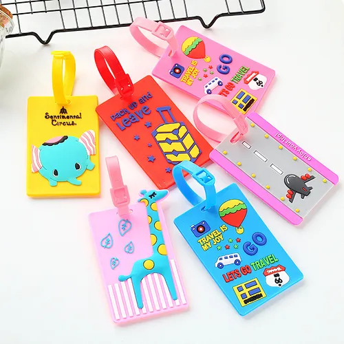 Name Id Card Waterproof personalized  custom plain Silicone Luggage Tags