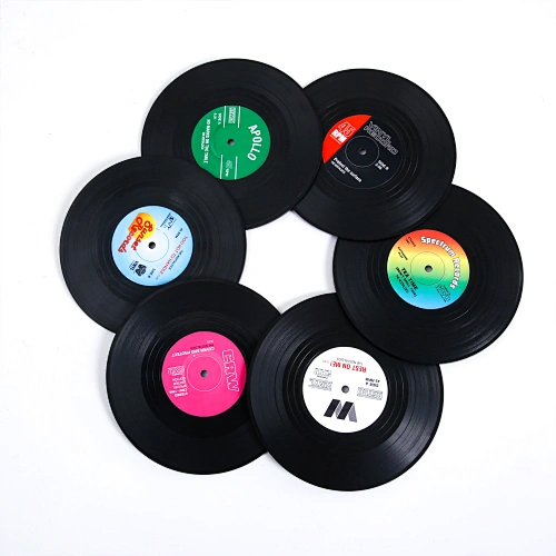 6 pcs Drink Coaster Table Placemats Heat-resistant Nonslip Pads Home Decor Creative heating  tin  Cup Coaster