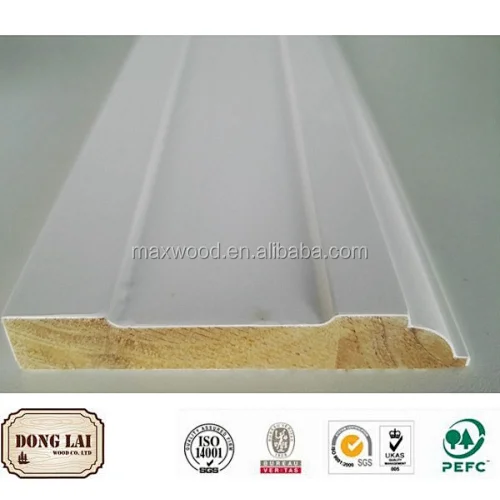 finger joint board trim wood chair rail molding
