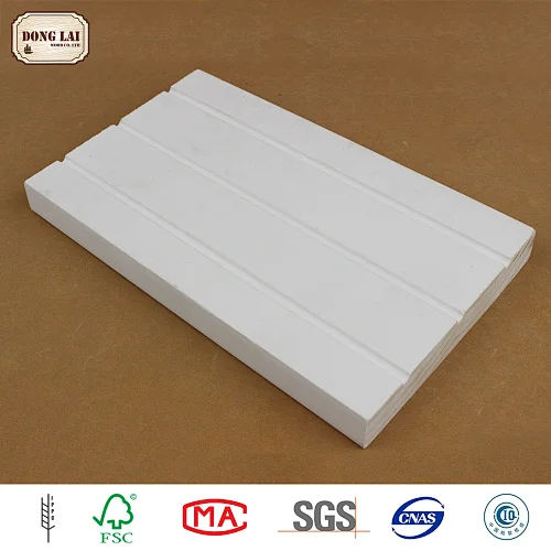 Solid hdf High Quality gesso coated skirting baseboard mouldings for door jambs
