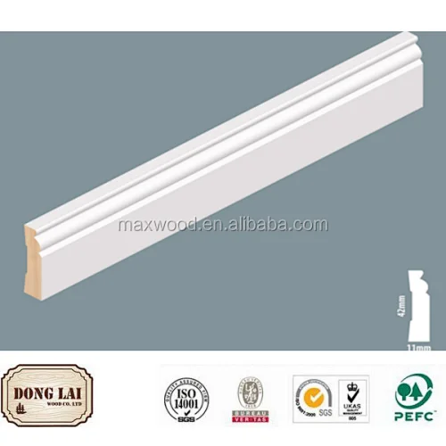 waterproof baseboard Solid Wood S4S