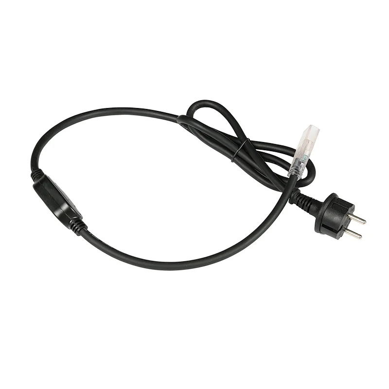 AC Power cord with EU PSE CEE UK UL Plug Rectifier for AC LED Strip Light with male female connector 1.5M rubber cable