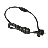 AC Power cord with EU PSE CEE UK UL Plug Rectifier for AC LED Strip Light with male female connector 1.5M rubber cable