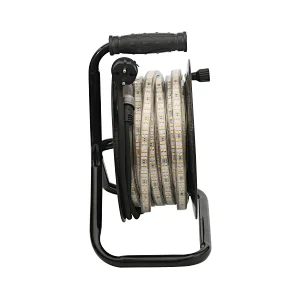 15M Led Portable Winding Spool Exterior Strip Light Work Light Strip Temporary Construction Lights Drum For Outdoor Lighting