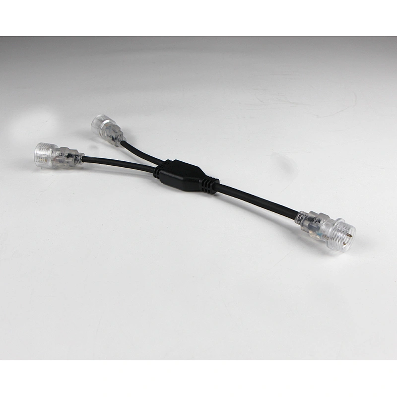 Y-Type Connector Custom-Made 1 Male and 2 Females IP65 waterproof Cable Splitter for LED Strip