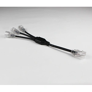 Y-Shape Connector Custom-Made 1 Male and 3 Females IP65 waterproof Cable Splitter for LED Strip
